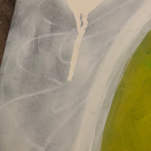 Contemporary Painting on Canvas by CL Auker, Large Green Pear For Sale - Image 6 of 6