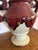 Vintage Red & Cream Studio Pottery Double Handled Vessel For Sale - Image 4 of 11