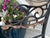 Black Antique Cast Iron Park Bench Ends With Scrollwork 27.25" Small Garden Bench Side Legs Set of 2 Worn For Sale - Image 8 of 13