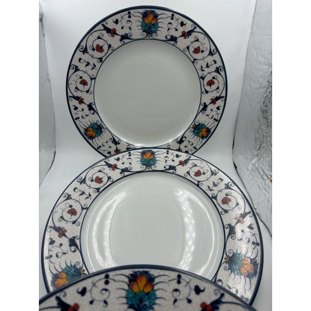 Sarraguemines 1990s Sarreguemines France Porcelain Pyroblan Custom Made Plates- Set of 4 For Sale - Image 4 of 12