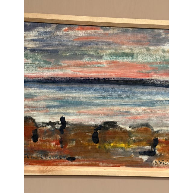 Vidar Bäckman, Spring Evening in Göviken, 1950s, Oil Painting on Canvas, Framed For Sale - Image 5 of 18