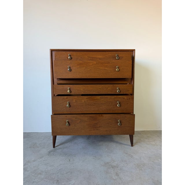 Mid-Century Modern John Stuart “Facade” Highboy Commode For Sale - Image 10 of 18