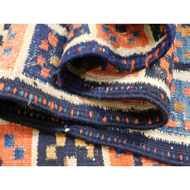 1980s A Polychrome Kilim Flatweave Rug. 4'6"x 6'4" For Sale - Image 12 of 12