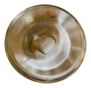 Orrefors Crystal Sweetie Bowl Clear Heart Designed by Marti Rytkonen
