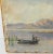 19th Century Rustic Oil on Canvas Landscape Painting With Fishermen For Sale - Image 4 of 7