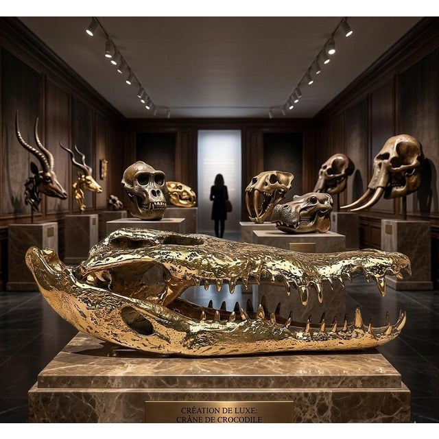 A masterpiece of fusion and splendor This extraordinary sculpture represents a perfect union between the wild force of...