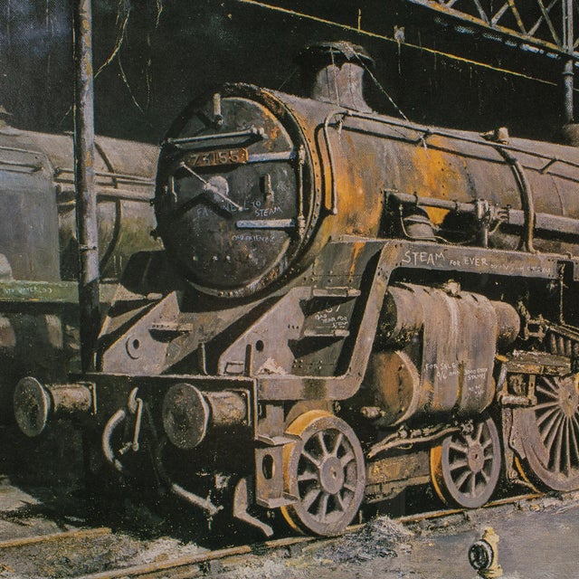 Paper 1990's Vintage Locomotive Print For Sale - Image 7 of 10