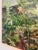 Late 20th Century Late 20th Century Vintage Garden With Box Oil Painting For Sale - Image 5 of 7