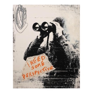I Need Some Perspective- Men's Mixed Media on Paper For Sale