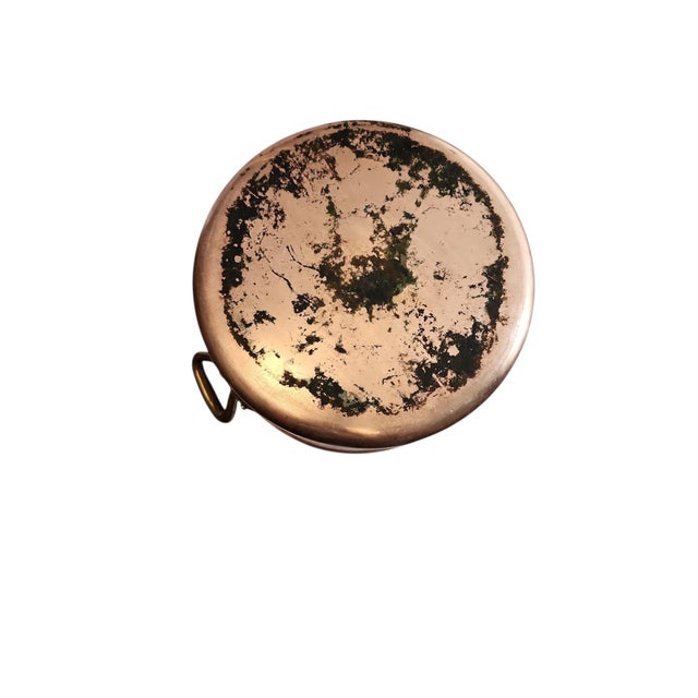 1950s Vintage Mauviel Williams Sonoma Ten Inch Lidded Copper Stew Pot For Sale - Image 5 of 6