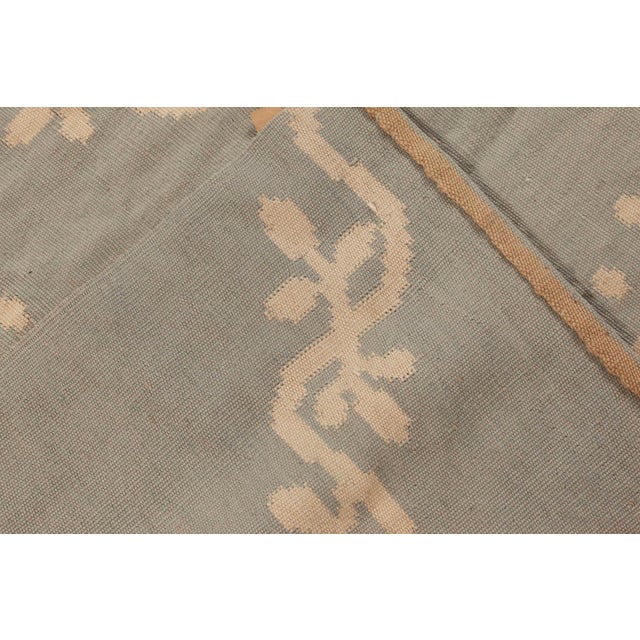 Textile Modern Aubusson Design Blue, White Rug by Doris Leslie Blau For Sale - Image 7 of 7