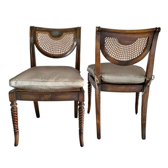 2000 - 2009 Theodore Alexander Regency Style "Lady Emily’s Favourite" Side Chairs, a Pair For Sale - Image 5 of 8