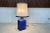 Large Glazed Ceramic Table Lamp with Silk Lampshade, 1960s For Sale - Image 17 of 18