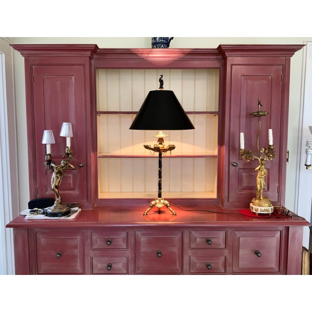 Late 20th Century French Gothic Style Patinated Brass Candelabra Lamp For Sale - Image 12 of 12