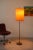 Mid-Century Modern Floor Lamp with Pleated Lampshade, 1950s For Sale - Image 3 of 11