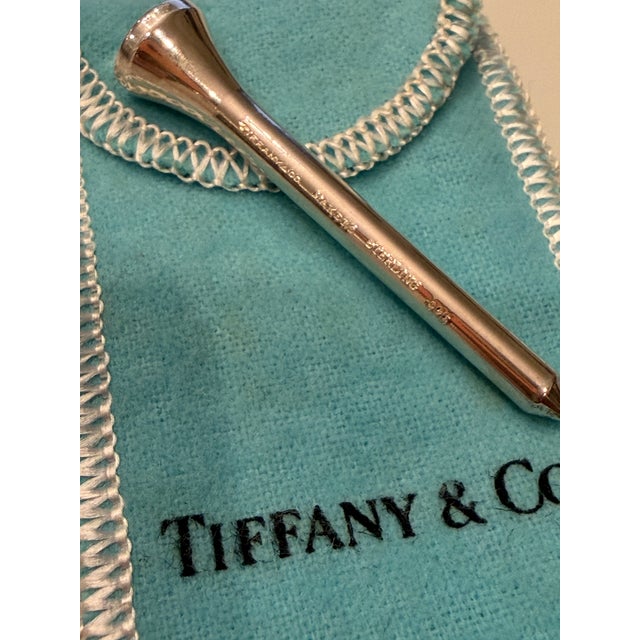 Metal 1990's Tiffany & Co Sterling Silver Golf Tee With Original Box For Sale - Image 7 of 9