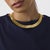 1970s Vintage Diamond 18k Yellow Gold Flat Choker Necklace For Sale - Image 5 of 6