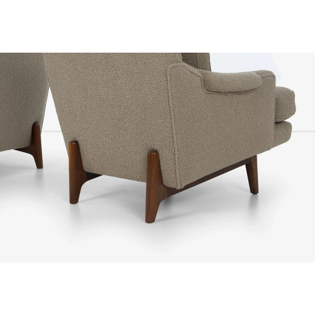 Edward Wormley for Dunbar Lounges Chairs in Knoll Boucle - A Pair For Sale - Image 10 of 12