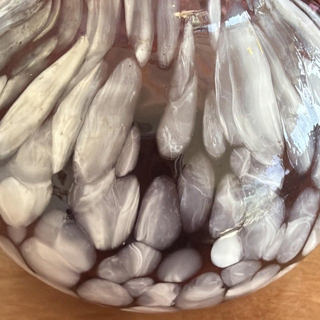 Italian Vintage Murano-Style Art Glass Mini Pitcher Amethyst Bullicante 4.5” For Sale - Image 3 of 6