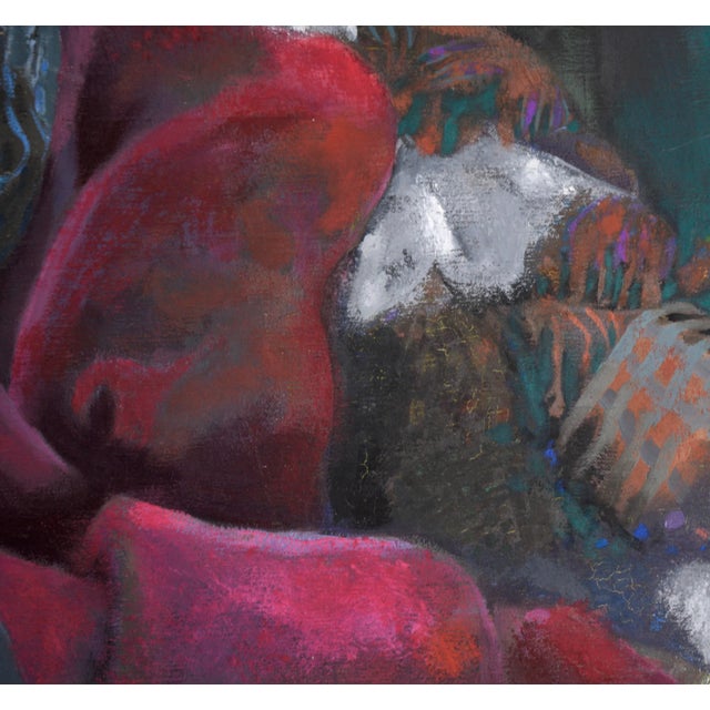 Postmodern 1960s "Are You Sleepy Tonight?" Interior with Nude Oil Painting by Narcissus Robert Quagliata For Sale - Image 3 of 7