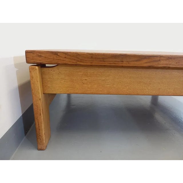 Vintage Square Coffee Table in Solid Oak, 1960s For Sale - Image 6 of 13