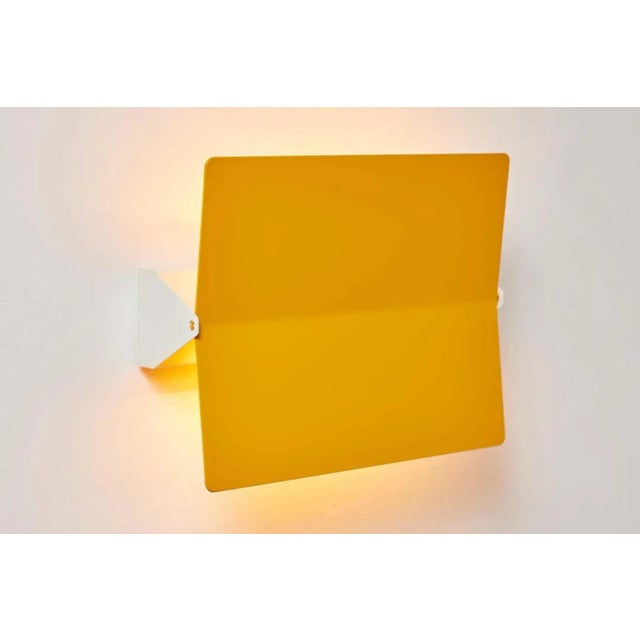 Large Charlotte Perriand 'Applique à Volet Pivotant Plié' Wall Light in Yellow For Sale - Image 11 of 12