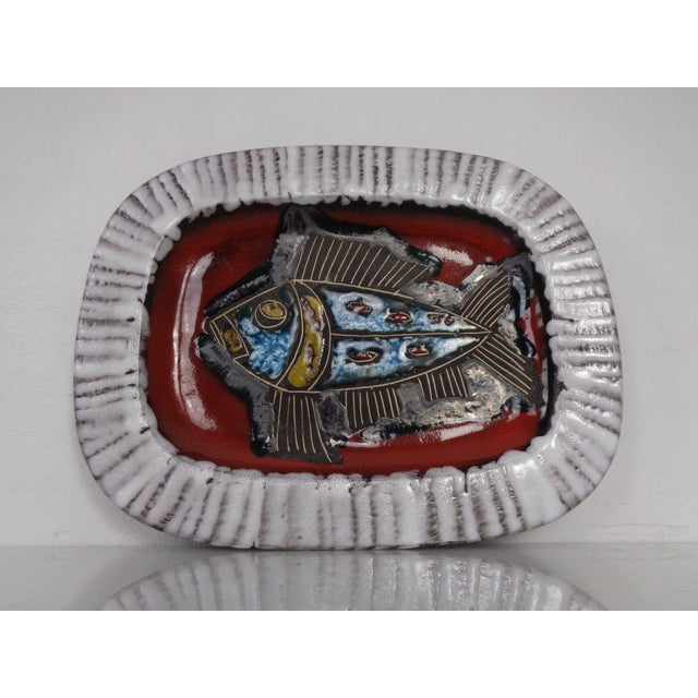 Ceramic Glazed Lava Ceramic Bowl or Wall Art from Scheurich, Germany, 1960s For Sale - Image 7 of 16