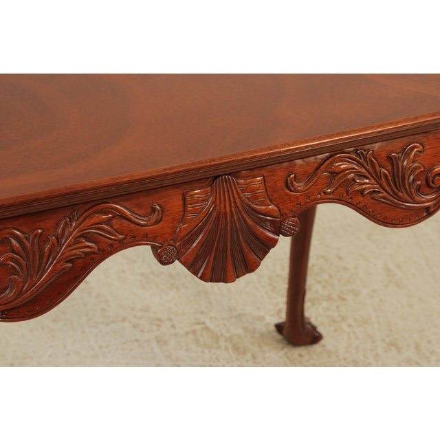 Brown Kindel Irish Georgian Carved Mahogany Tea Table For Sale - Image 8 of 14