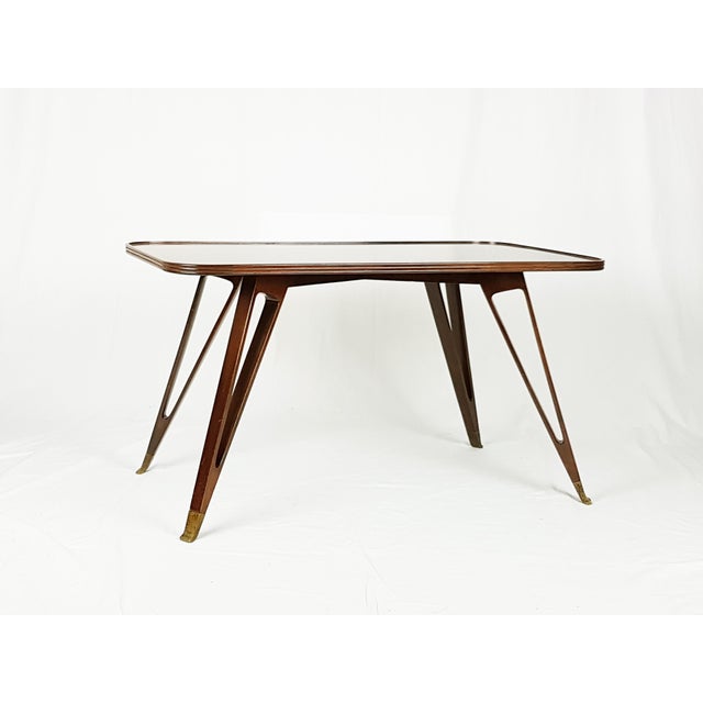 Mid-Century Modern Wood and Brass Coffee Table by Paolo Buffa, Italy, 1950s For Sale - Image 13 of 16