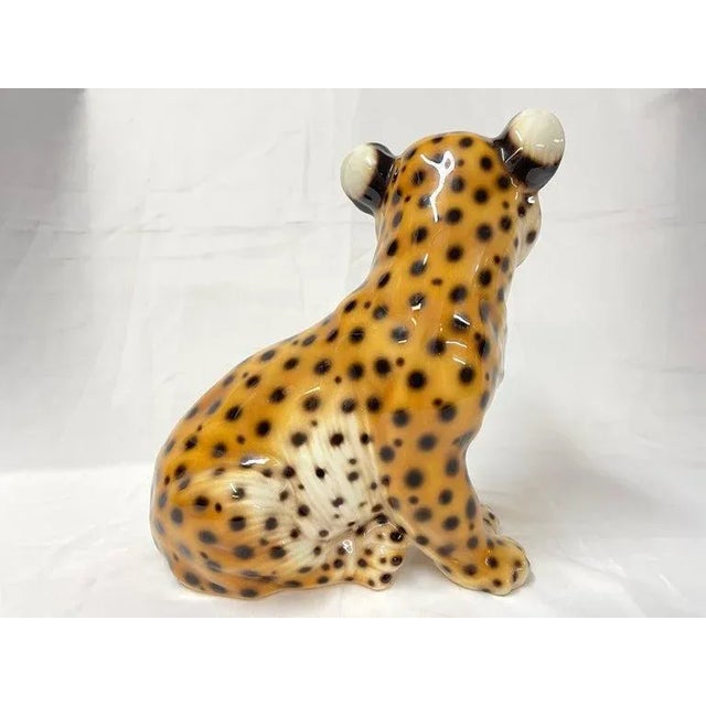 Ceramic 1970's Italian Ceramic Baby Leopard For Sale - Image 7 of 12