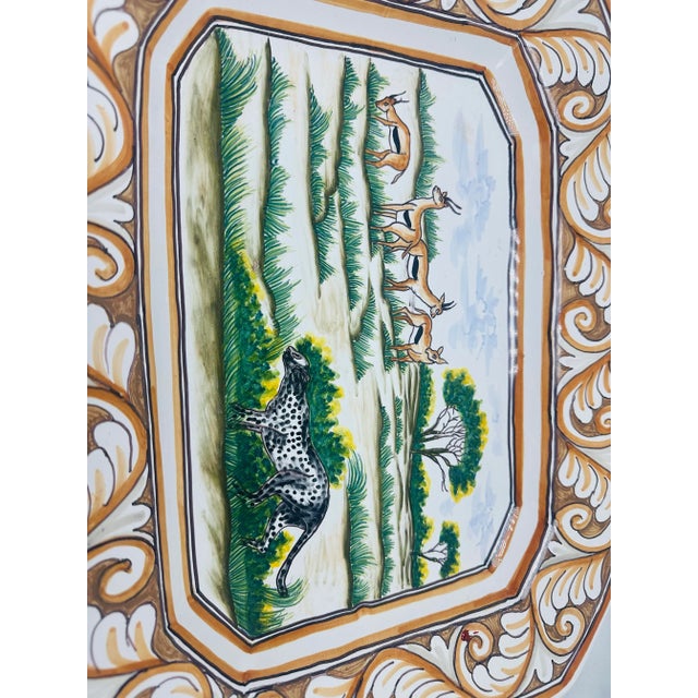 1970s Vintage Decorative Ceramic Platter For Sale - Image 5 of 8