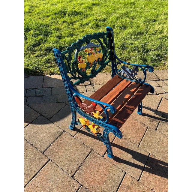 Cast Iron and Mahogany Children's Chair For Sale - Image 5 of 7