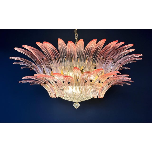 Murano Glass Palmette Chandelier, 1990s For Sale - Image 12 of 18