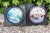 Pair of plates signed on the back by Jérôme Massier of Vallauris framed in blackened wood frames all in very good...