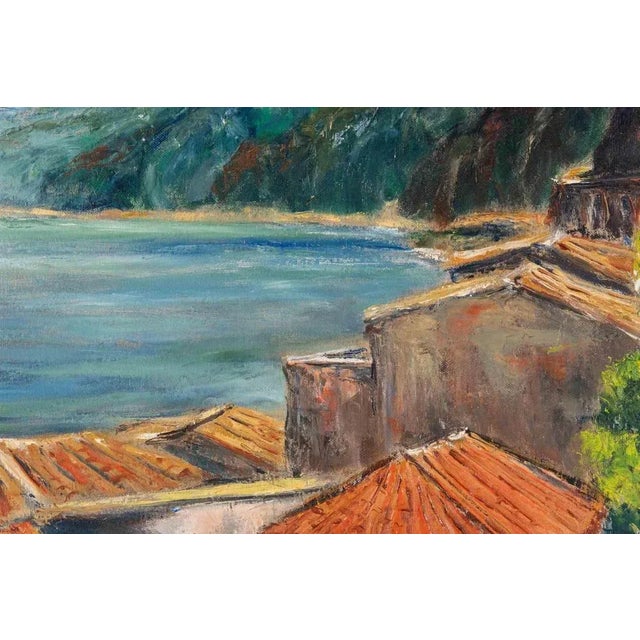 Oil on canvas realized by Pino Romanò (1934) in 1990s. Hand signed. Titled on rear. Very good condition. This piece is...