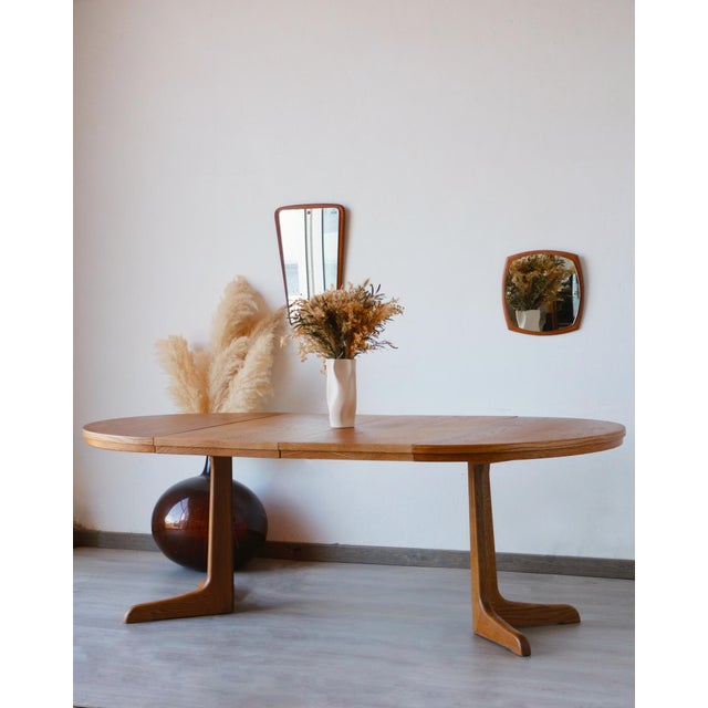 Vintage Scandinavian Extendable Oak Dining Table, 1960s For Sale - Image 8 of 18
