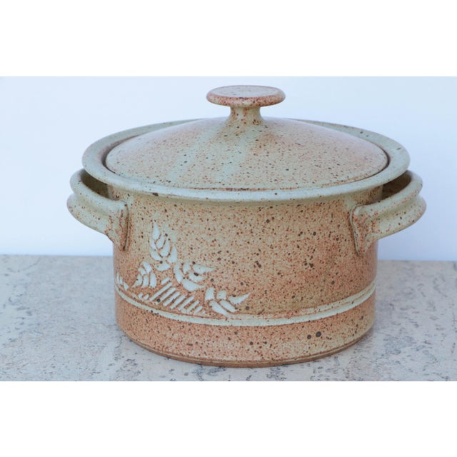 Vintage Stoneware Pottery Lidded Casserole For Sale In Madison - Image 6 of 7