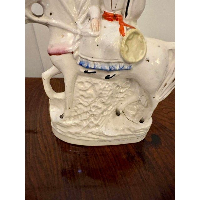 Antique Victorian Equestrian Figure of Joan of Arc, Staffordshire, 1880 For Sale - Image 9 of 10