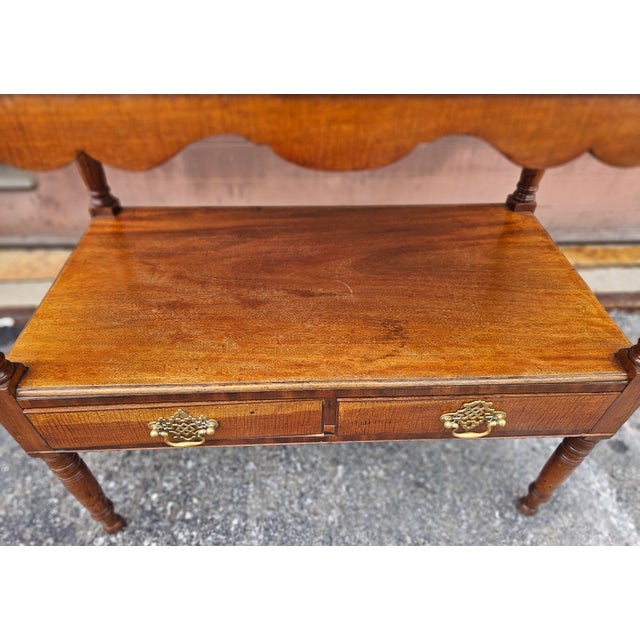 Early 20th Century Federal Style Mahogany Double Drawers Tiered Wash Stand For Sale In Washington DC - Image 6 of 10
