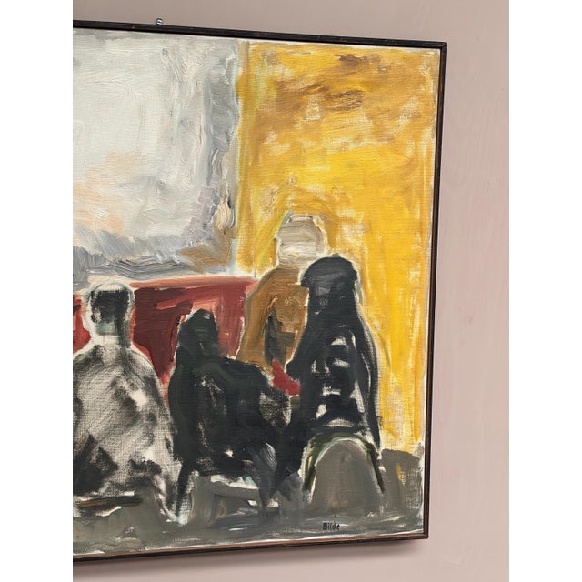 Max Bilde, Figure Composition, 1961, Oil Painting on Canvas, Framed For Sale - Image 14 of 18
