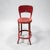 1940s Vintage Industrial Distressed Red Metal Machinist Counter Stool For Sale - Image 9 of 10