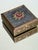 Victorian Vintage Mid Century Petit Point Floral Brass Pill Box Viennese Needlepoint Vanity Box For Sale - Image 3 of 12