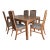 1980s Keller Cane Back Expandable Dining Table & Chairs – Set of 7 With Leaf For Sale