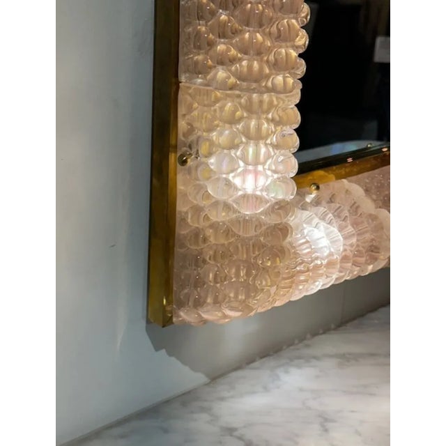 2000 - 2009 Murano Blush Glass Light-Up Mirrors For Sale - Image 5 of 7