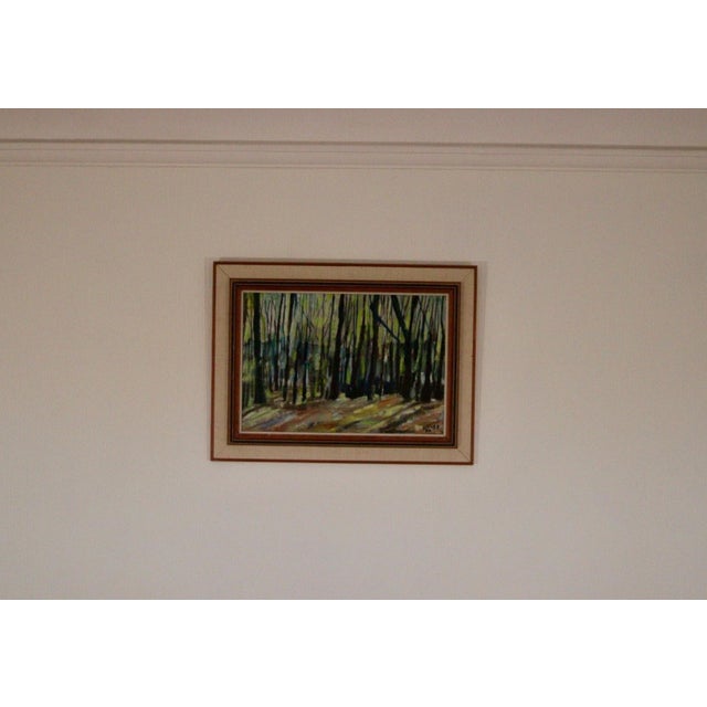 Jon, Forest, 1960s, Oil on Panel, Framed For Sale - Image 6 of 18