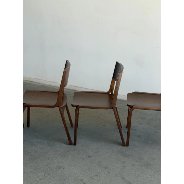 Brown Vintage Thonet Dining Chairs — Set of 4 For Sale - Image 8 of 15