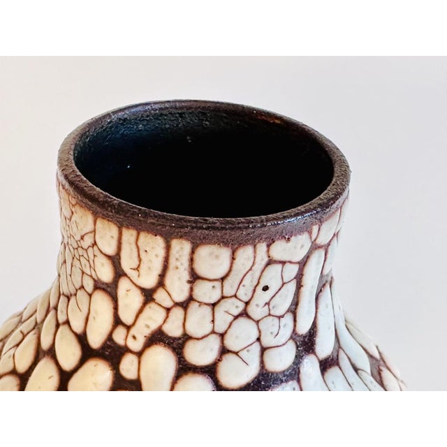 Handcrafted, high-fired vase by Albert Kießling (1908-1990), one of the most important Thuringian ceramicists of the 20th...