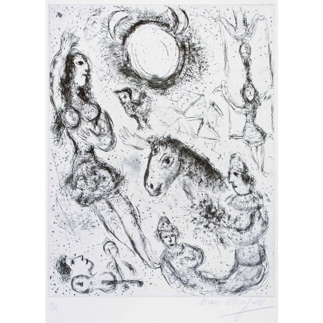 1960s Les Danseurs à la Lune - Original Etching by Marc Chagall - 1967 1967 For Sale - Image 5 of 5