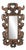Florentine Mirror Carved Silver Decorated Red For Sale
