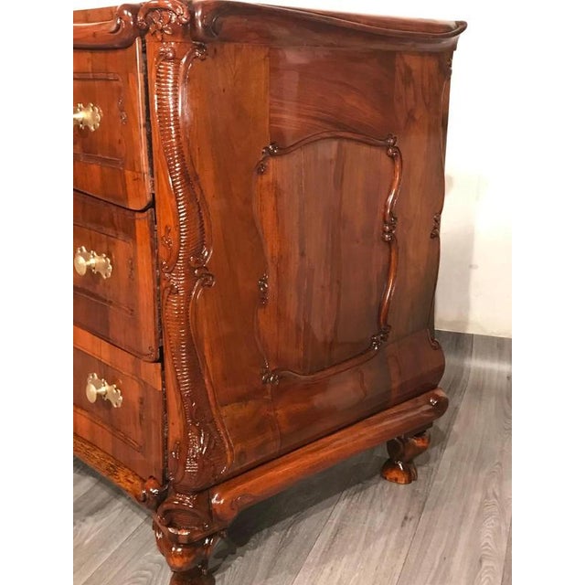 18th Century Antique Swiss Baroque Chest of Drawers, 1760 For Sale - Image 5 of 14